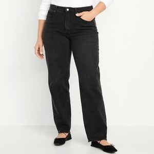 Old Navy High Rise O.GStraight Black Jeans
